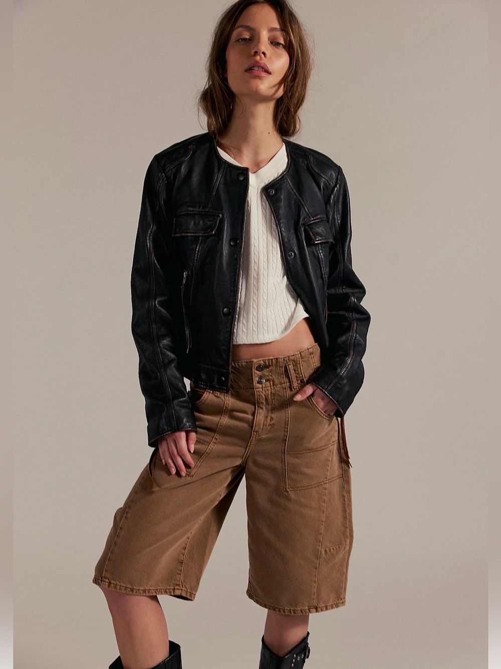 FREE PEOPLE x We The Free Extreme Measures Barrel Shorts size 28